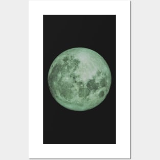 green full moon up close photo NASA Posters and Art